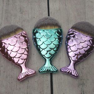 Mermaid Make Up Brush 3 Turquoise Lavender Pink